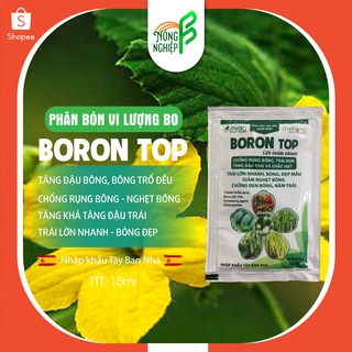 Phân bón Boron Top gói 15ml - Bổ sung Boron hỗ trợ cây sinh trưởng, tăng khả năng đậu hoa, trái lớn