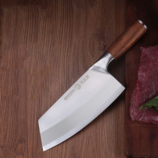 Dao bếp thái lọc,chặt gà không rỉ xịn, mặt dao dập chìm hoa văn, thiết kế nhật -TOPCOMSHOP hàng chính hãng-a5DT124