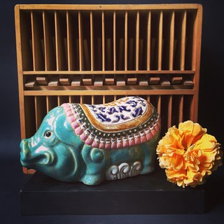 Heo đất tiết kiệm gốm Lái Thiêu, đồ giả cổ làm thủ công bởi nghệ nhân