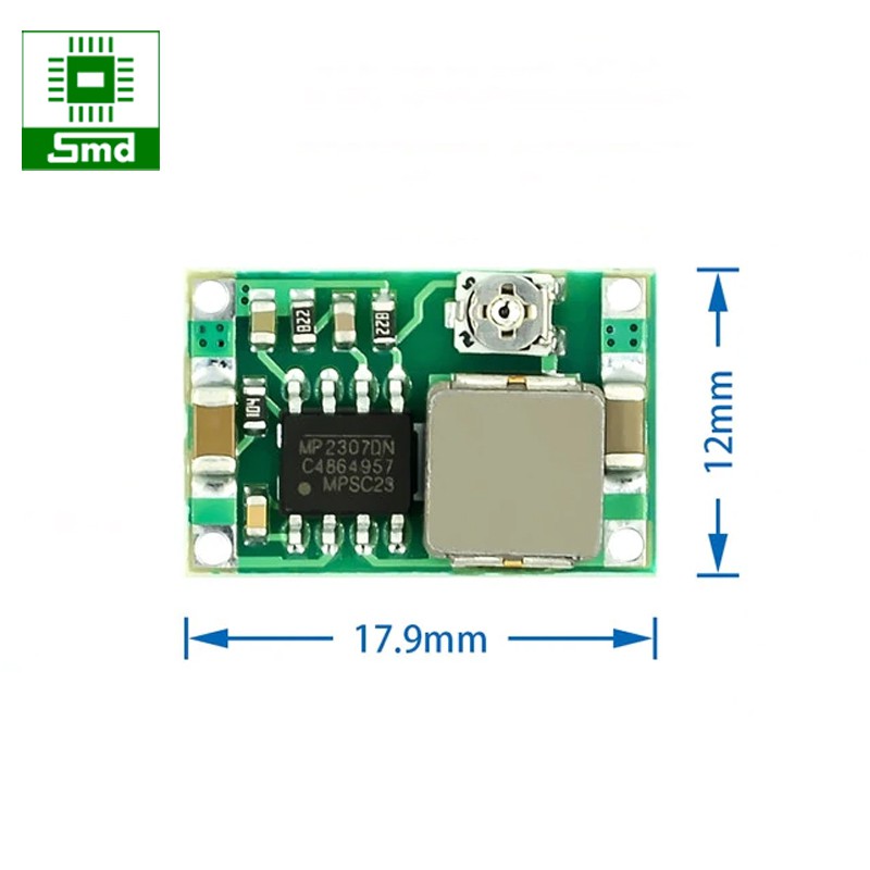 Mạch Hạ áp mini 360 MP2307 3A điện Áp 4,5 - 28V DC-DC module Buck điện áp điều chỉnh ổn áp nguồn DC 3V3, 5V, 9V, 12V