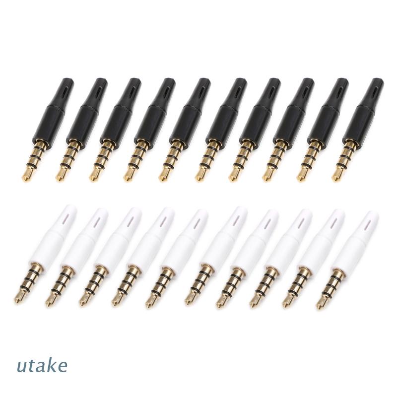 Set 10 Đầu Nối Jack Cắm Tai Nghe 3.5mm 4 Cực Chuyên Dụng