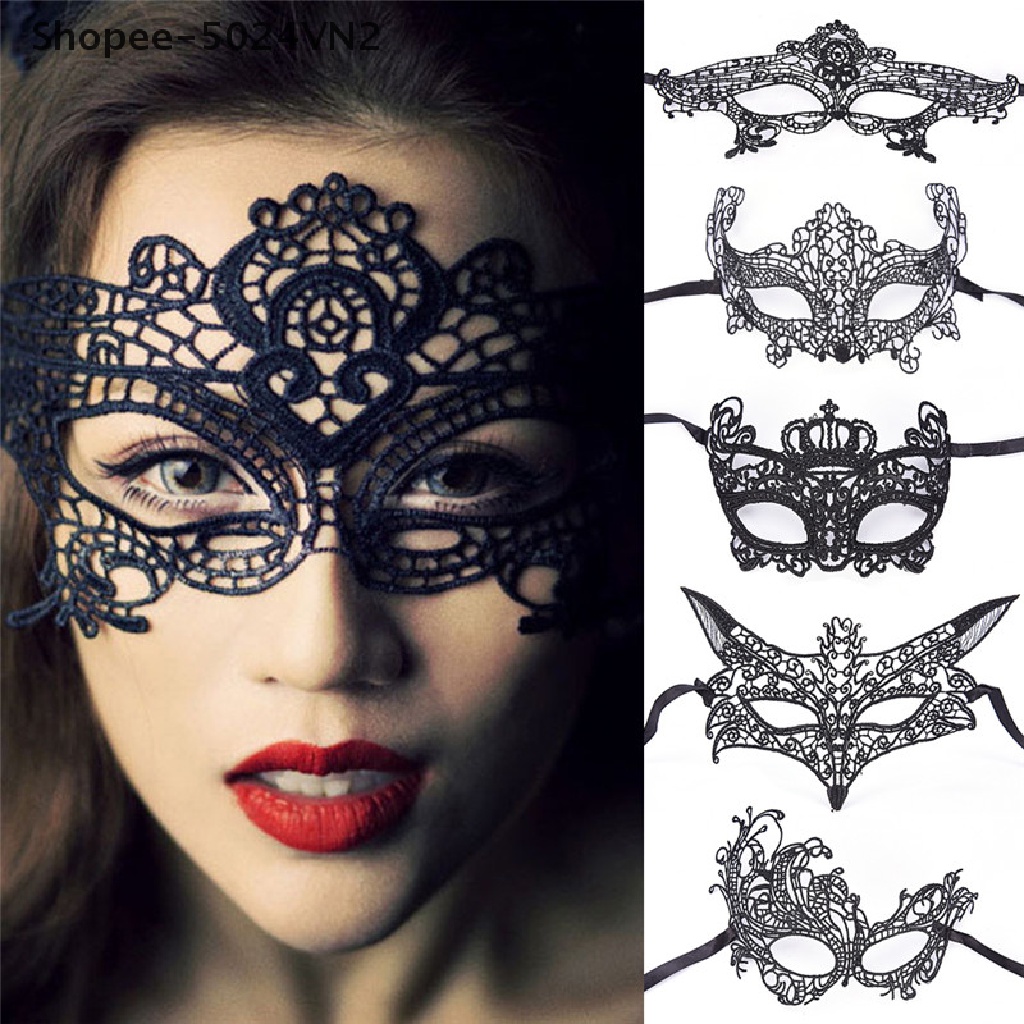 [Mới &amp; Halloween] Mặt Nạ Mắt Ren Đen Nóng Bỏng Hóa Trang Dự Tiệc Cho Nữ