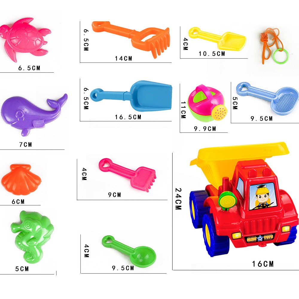 Bộ đồ chơi ô tô xúc cát cho bé mẫu giáo