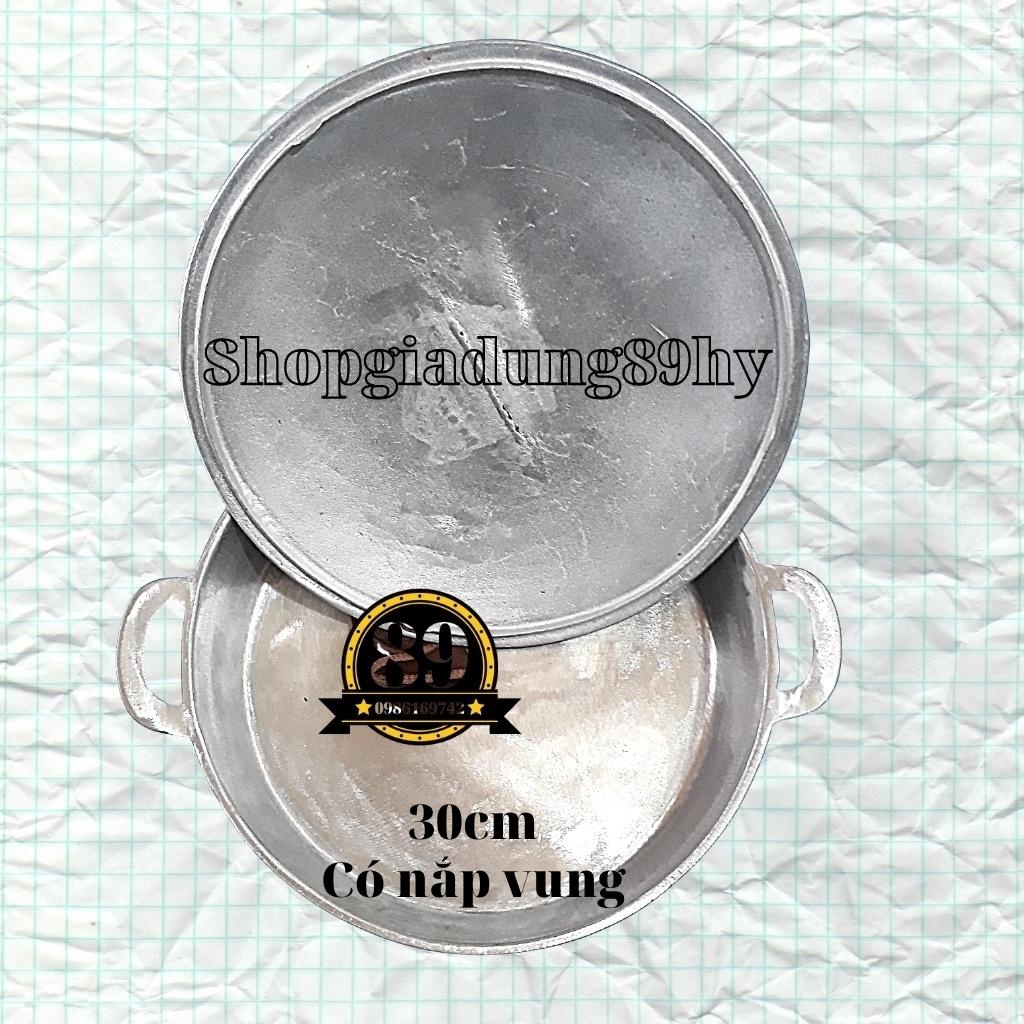 Chảo gang đúc làm bánh mỳ chảo, nướng thịt, size to đáy trơn