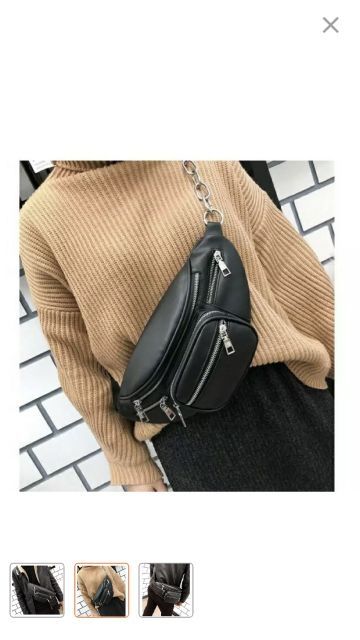 Túi đeo hông kiêm túi chéo da bao tử dây xich - tuicheo 011 theloan | BigBuy360 - bigbuy360.vn