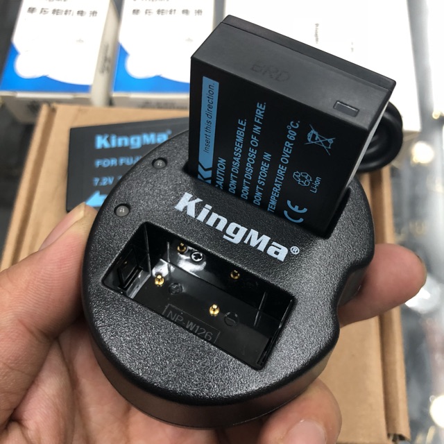 Bộ Pin + Sạc NP-W126 cho máy Fujifilm - hiệu Kingma bảo hành 12 tháng 1 đổi 1