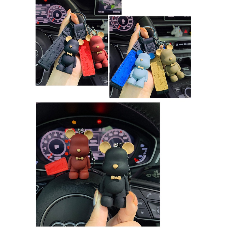 [CÓ SẴN] Móc Khóa Hình Gấu Bear Brick Hàn Quốc Cá Tính Cute - Móc Treo Chìa Khóa Oto Xe Máy