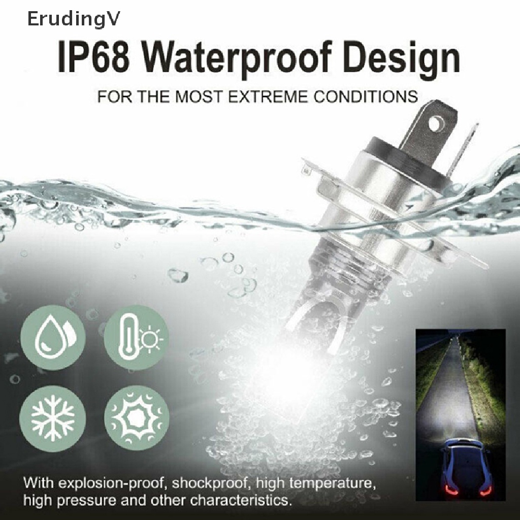 Set 2 Đèn Pha 9005 9006 LED 100W 19000LM Ánh Sáng Trắng 6000K