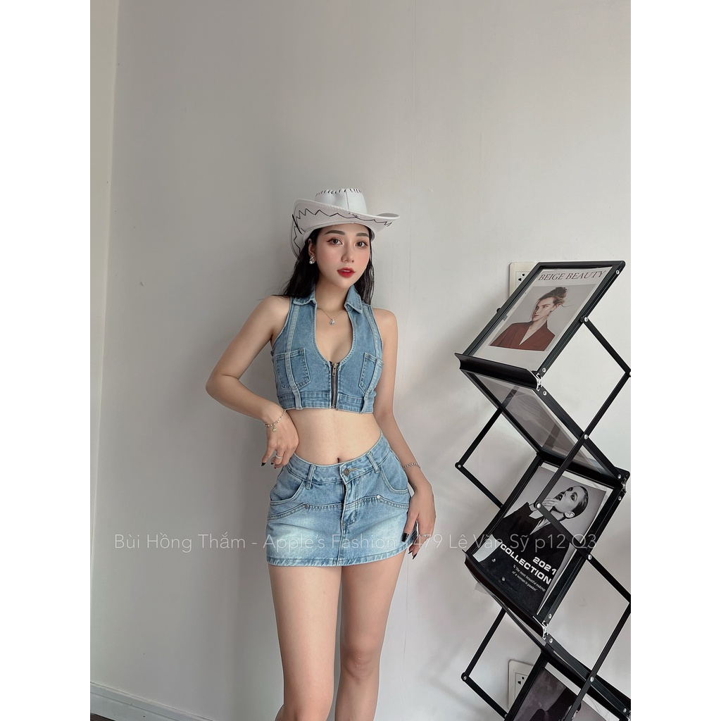 Cv jeans túi trước 2 màu