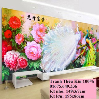 Tranh thêu chữ thập Phu thê viên mãn HH0794