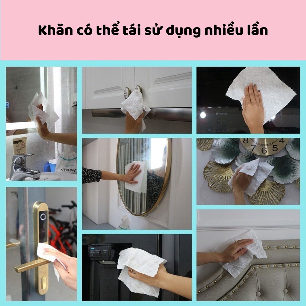 Khăn lau mặt dùng 1 lần, Khăn giấy đa năng mẹ và bé, khăn lau ướt, Bông tẩy trang Cotton  - Sarah Beaute MP22