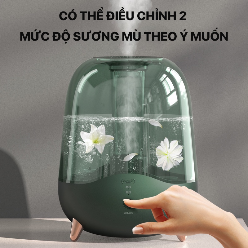 Máy tạo độ ẩm không khí 5L Deerma DEM-F329 công nghệ siêu âm cao cấp - Hàng Chính Hãng