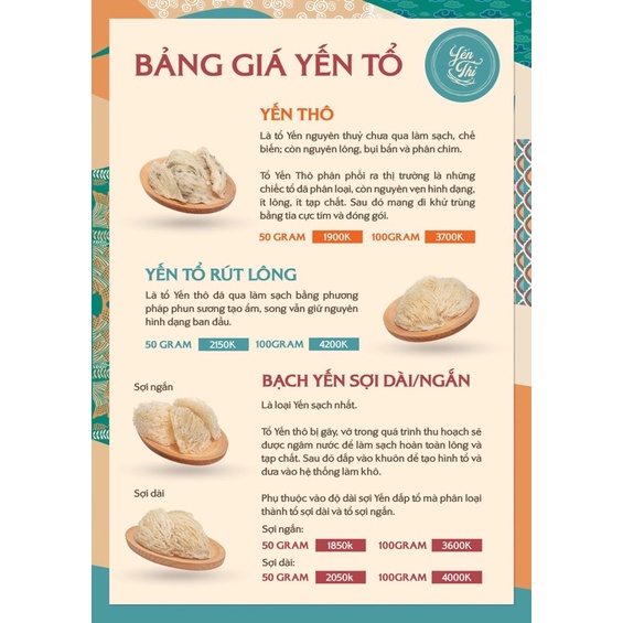 [Quà Tặng] Yến Thị - Yến Sào Khánh Hoà - Tổ Thô Hộp 50Gr-100Gr Tặng Đồ Chưng Kèm