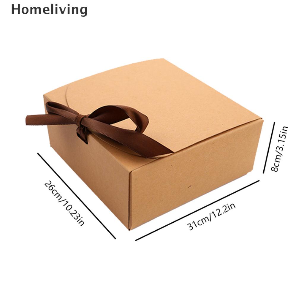Hộp vuông đựng kẹo/quà tặng bằng giấy kraft cho lễ hội tiệc tùng