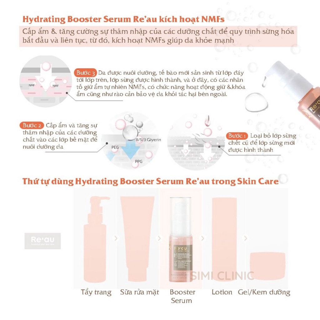 Serum dưỡng cấp ẩm Reau Nhật Bản dung tích 30ml chống lão hóa phục hồi sáng da mặt cho da khô dầu mụn nhạy cảm