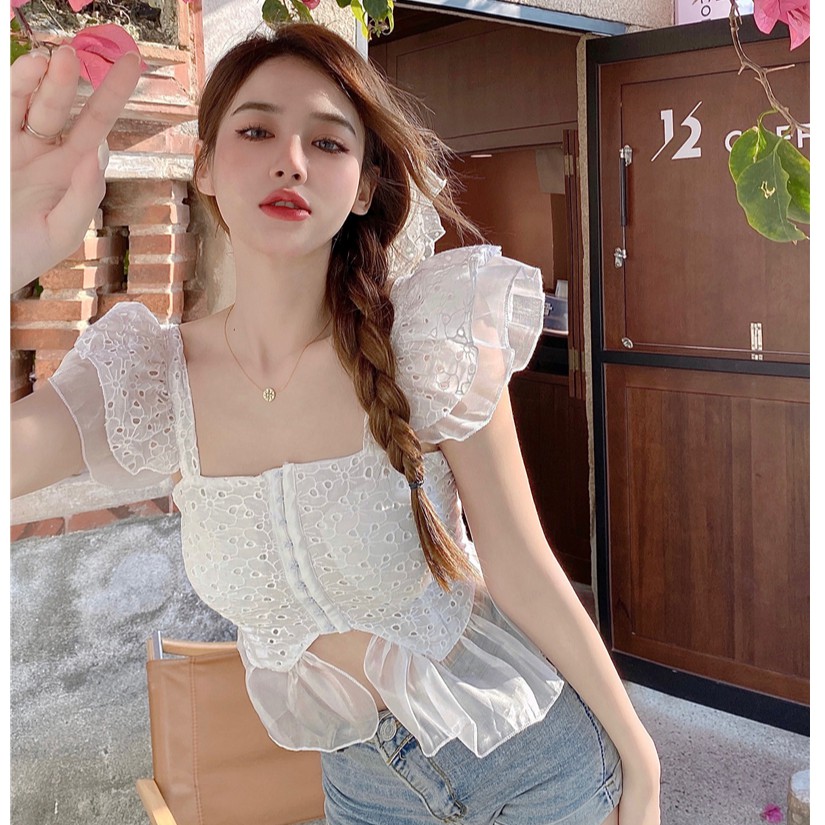 Áo sơ mi kiểu nữ Emilyshop ulzzang