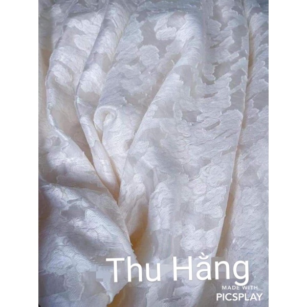 Vải TV tơ sống in hoa