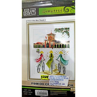 Tranh thêu CHỢ BẾN THÀNH -P8520
