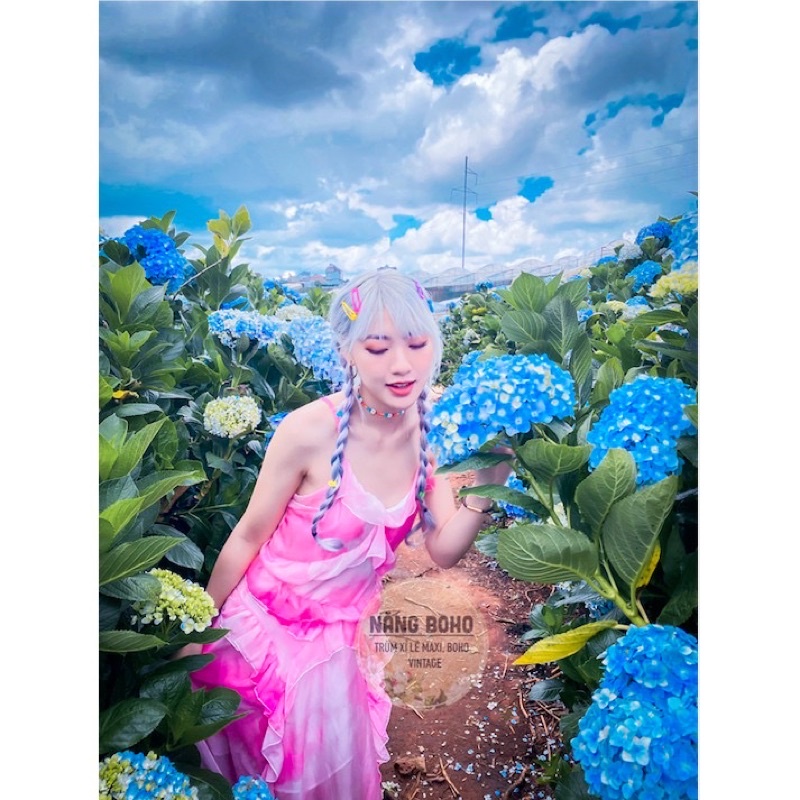 Pass maxi loang tơ chụp hình