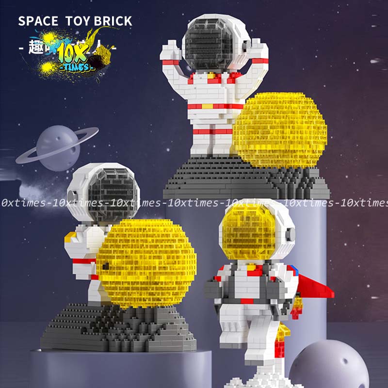 Mô hình lắp ráp phi hành gia có đèn sóng biển decor bàn học quà tặng sinh nhật bạn trai bạn gái