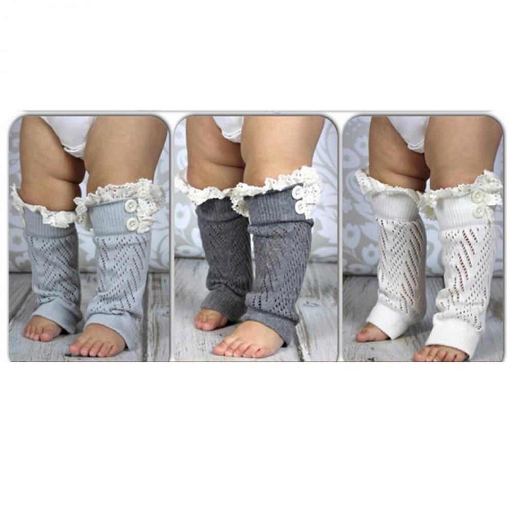 NIUYOU Tất Dệt Kim Đính Nút Cho Bé