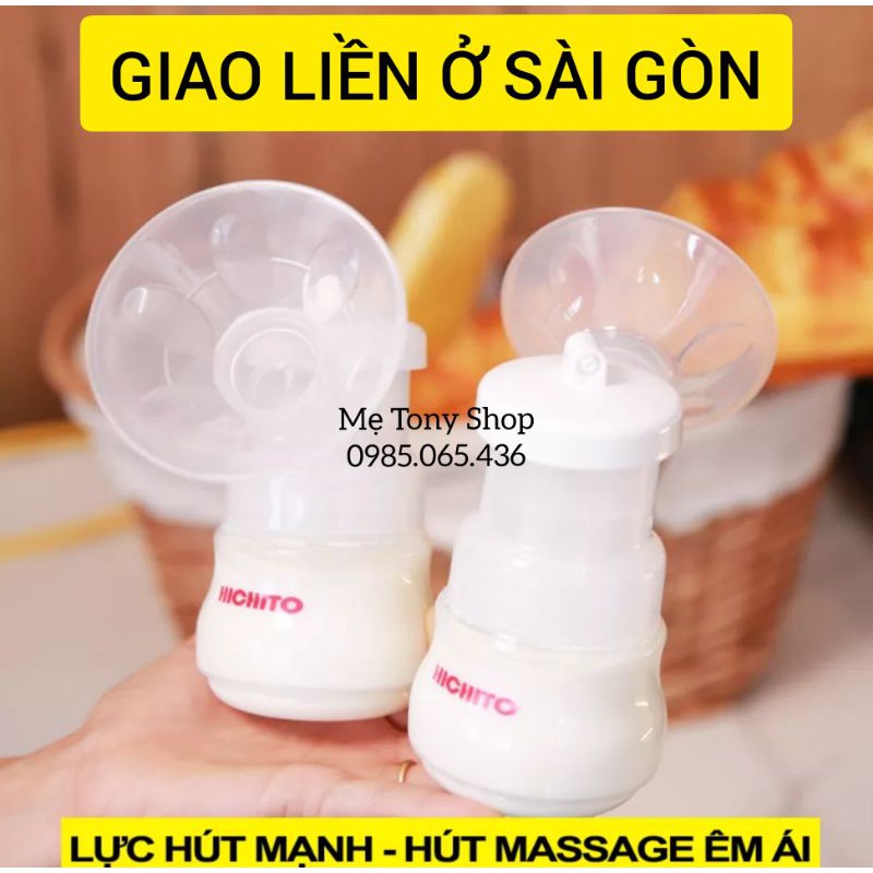 [GIAO LIỀN] Combo Máy Hút Sữa Điện Đôi HICHITO Nhật Bản Chính Hãng (Mát xa Êm- Hút Mạnh)