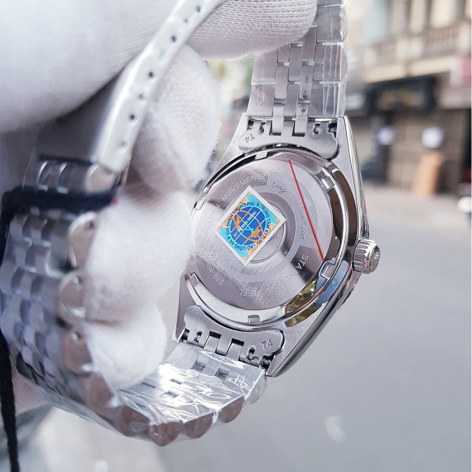 Đồng hồ đôi nam nữ dây kim loại Olym Pianus OP89322 MS / OP68322 LS mặt xanh