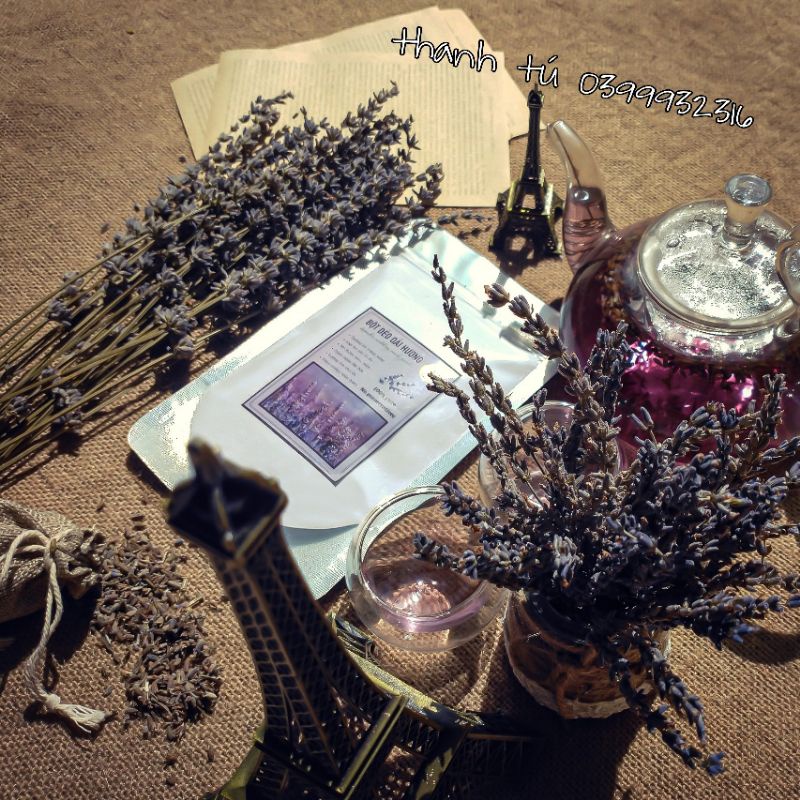 100g bột dẻo đắp mặt hoa oải hương nguyên chất