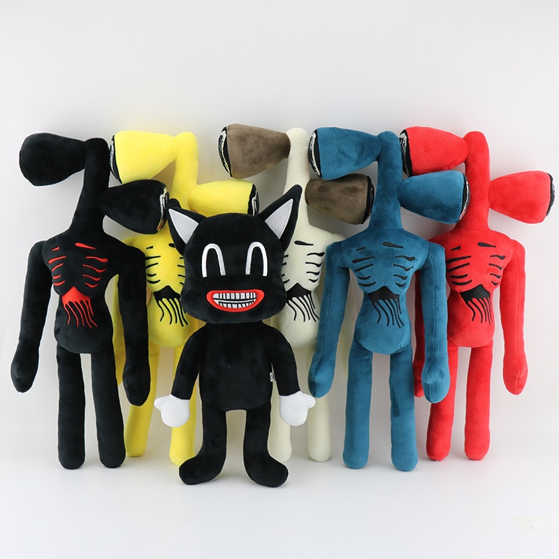 New 30-40cm Anime Scp Siren Head Plush Doll Toys Foundation Scary Sirenhead Cat Soft Stuffed Figure Children Gifts