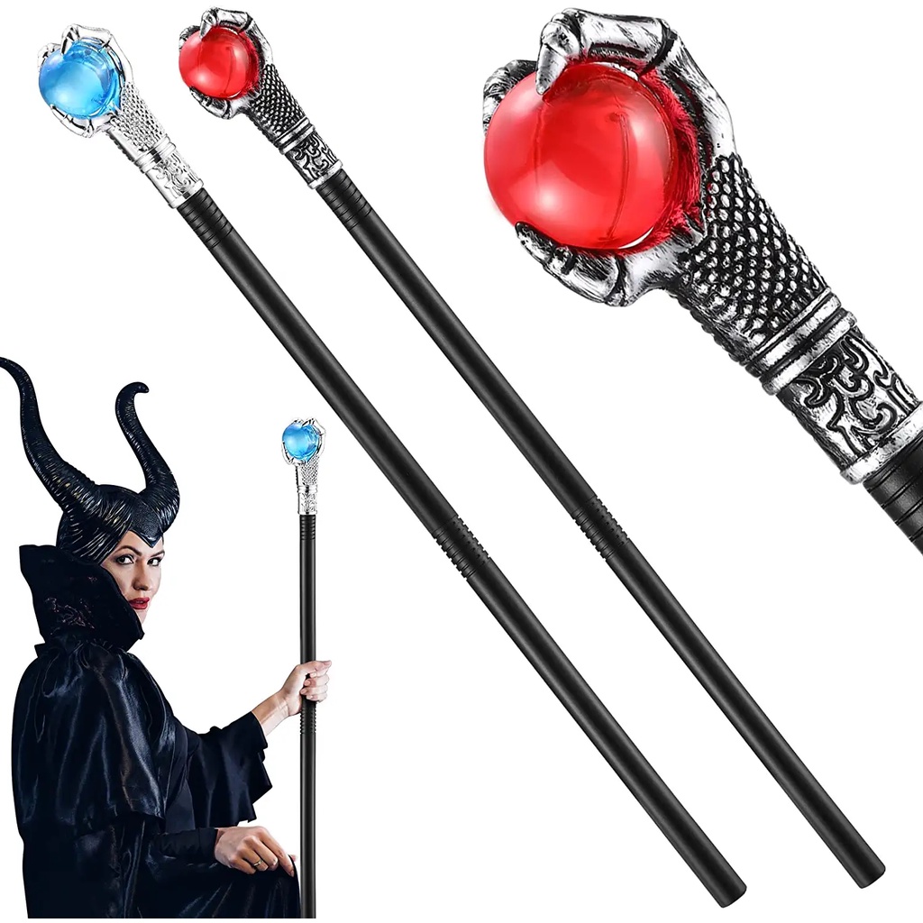 Nkodok Phụ Kiện Gậy Phân Phù Thủy Hóa Trang Halloween Có Quả Bóng Trang Trí