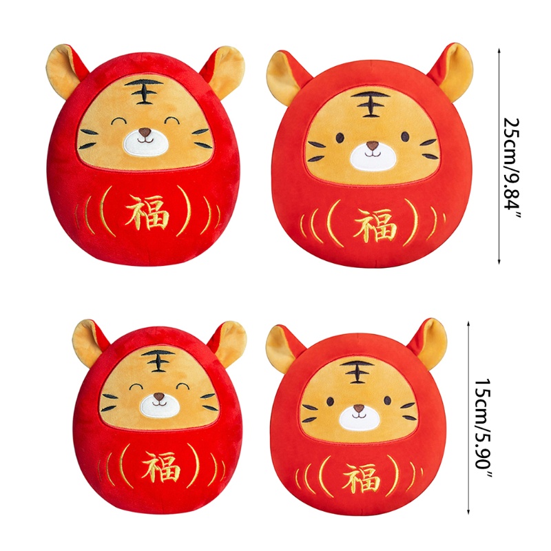 Chú Hổ Nhồi Bông Cotton Thân Thiện Với Môi Trường Trang Trí Phòng Bé Mừng Năm Mới