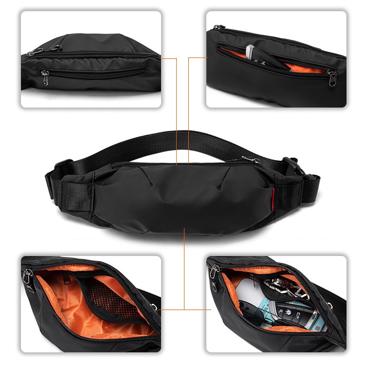 Túi Nam Đeo Chéo Mini LEO Vải Oxford Chống Nước Thời Trang Sành Điệu Màu Đen T29 | BigBuy360 - bigbuy360.vn