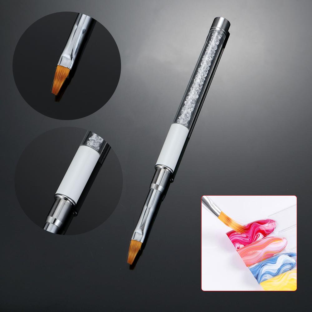 ROSE Cọ Vẽ Móng Nghệ Thuật Tay Cầm Đính Đá Pha Lê Màu Gradient Thời Trang