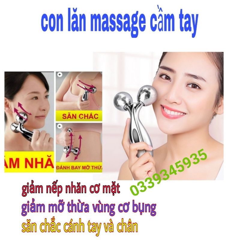 con lăn mát xa cầm tay 3D