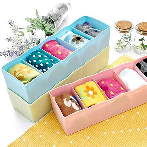 Hộp đựng đồ lót 5 ngăn tiện lợi tùy chọn màu sắc