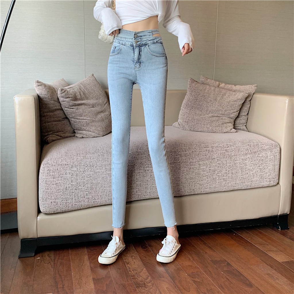 Ulzzang ( 얼짱) - QUẦN JEANS NỮ DÁNG ÔM - EMILYSHOP