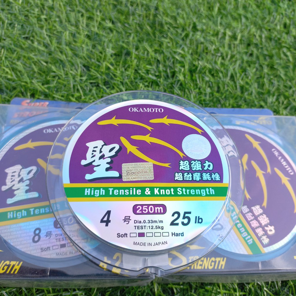 [Chất Lượng] Cước Câu Cá Okamoto 300m, Cước 4 Con Cá, Cước Làm Thẻo Trục Câu Đài, Cước Câu Lục Lăng Xê Đủ Size
