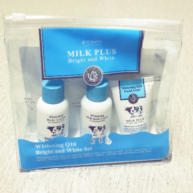 BỘ SET 3 MÓN DƯỠNG TRẮNG DA SCENTIO MILK PLUS WHITENING CHÍNH HÃNG - 5771