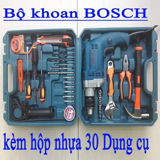 Máy khoan động lực bosh gsb 910w có búa bộ đầy đủ. lõi đồng cực khỏe. khoan tường khoan bê tông khoan sắt