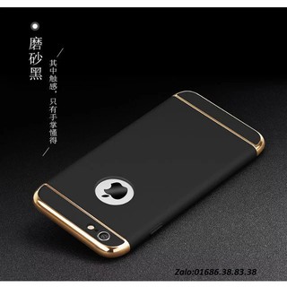 ốp 3 mảnh bóng đầu iphone 6/6s (đen)