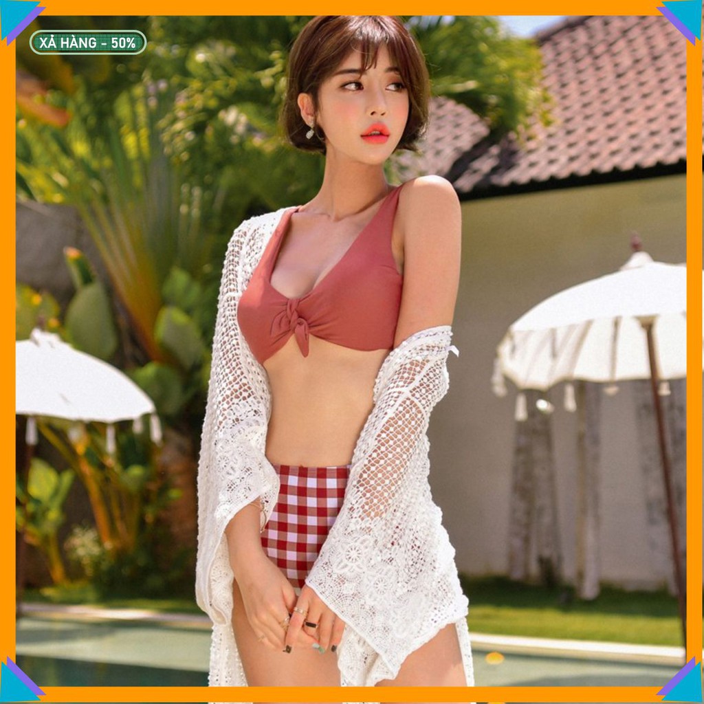 (Hà Nội) Bộ Đồ Tập Bơi Đi Tắm Biển Nữ Bikini 2 Mảnh (1 Set Áo Bra Và Quần Lót) 18102 II VIỆT NAM l