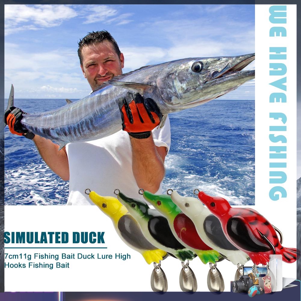 Mồi câu cá giả hình con vịt sinh động 7cm 11g