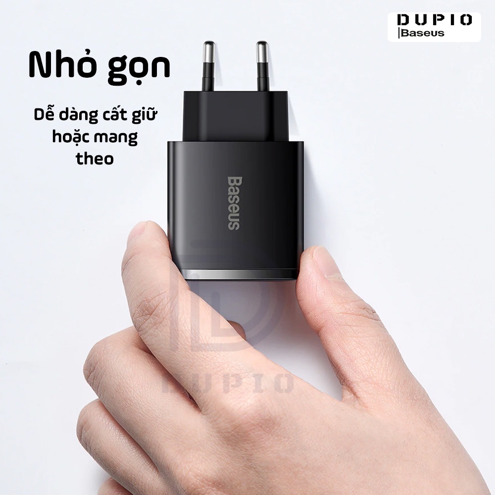 Củ sạc nhanh 30w DUPIO Baseus CS01 usb type-c nhiều ngõ ra công suất cao