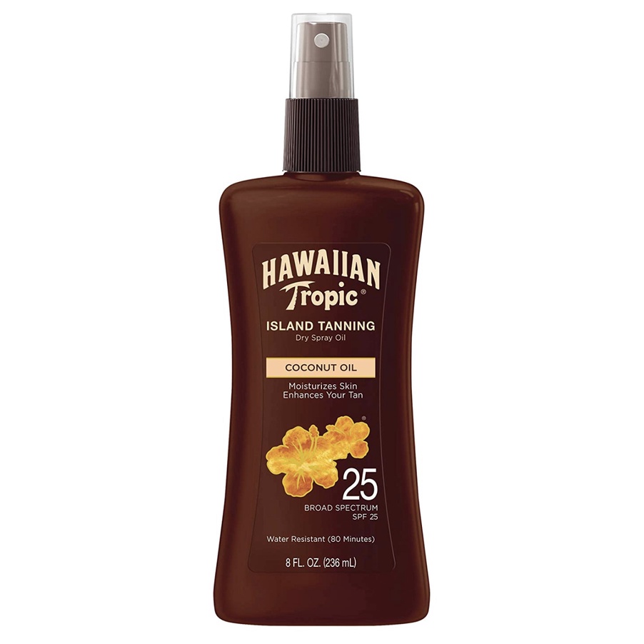Dầu tắm nắng & bảo vệ da Hawaiian Tropic Sunscreen Protective Tanning Dry Oil Sunscreen Spray SPF 25 236ml