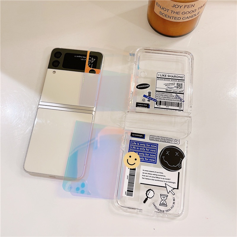 Ốp Điện Thoại PC Cứng Trong Suốt Chống Sốc Cho Samsung Galaxy Z Flip 4 5G Z Flip 3