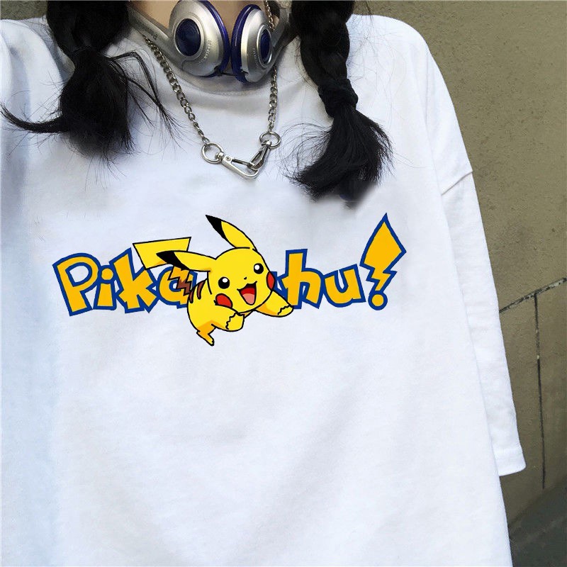 Áo Thun Nam Nữ Tay Lỡ Unisex Phông Trơn Oversize Form Rộng Basic Tee Hình PIKACHU độc đẹp giá rẻ