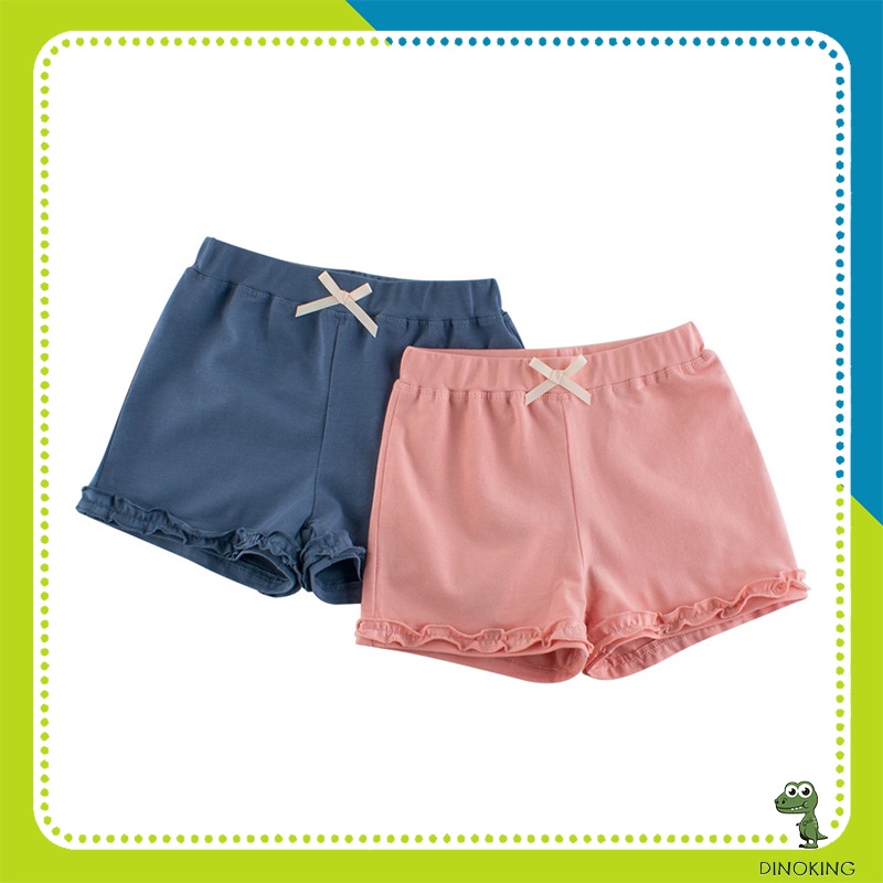 Quần đùi cho bé gái DINOKING Quần short trẻ em mùa hè chất thun cotton mềm mại thoáng mát quần ngắn cho bé 2-8 tuổi QS08