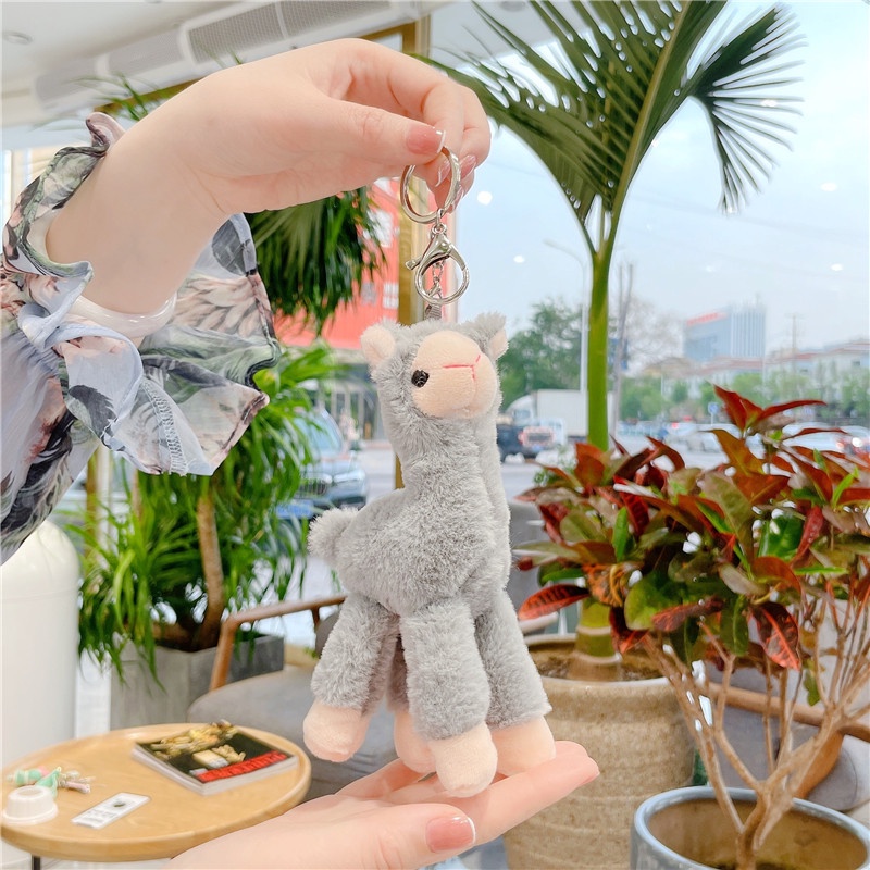 Móc Khóa Hình Lạc Đà alpaca Nhồi Bông Nhiều Màu Dễ Thương