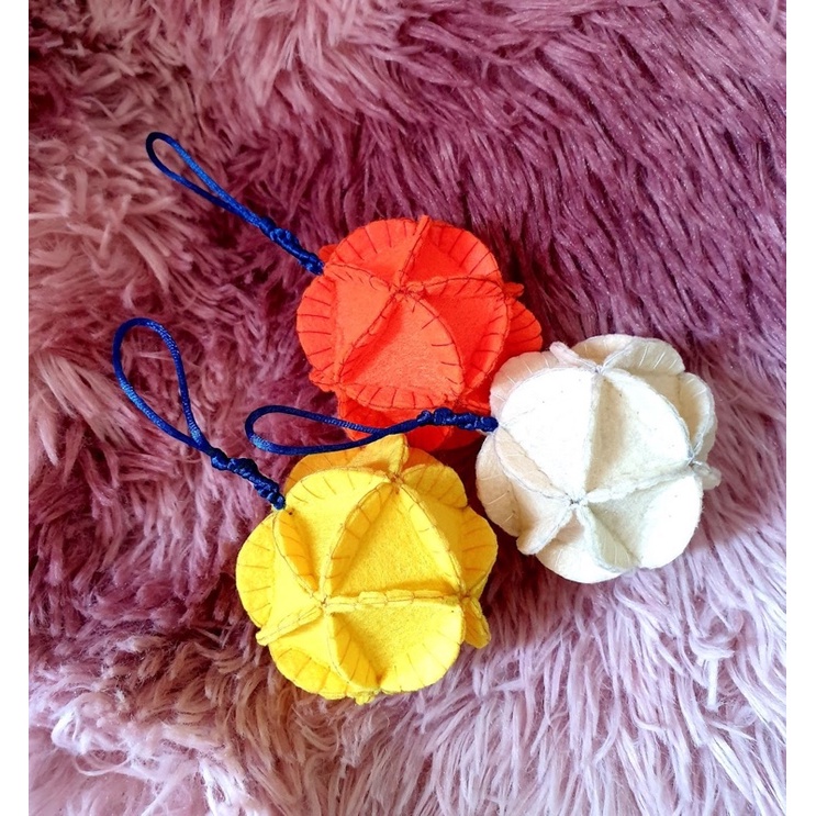 -1 Móc treo/Móc khóa hình cầu vải nỉ vô cùng xinh xắn handmade