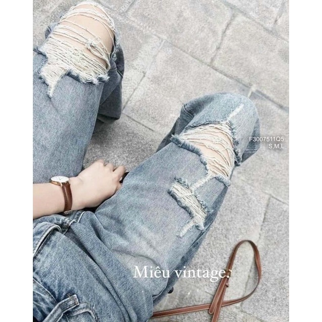 Quần jean baggy dài lưng cao 1123 thaotranshop90